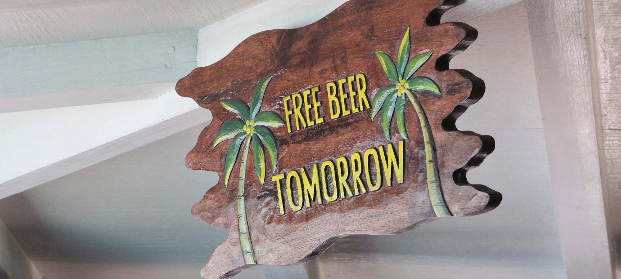 Beer tomorrow sign, Antigua | Snappy Travels
